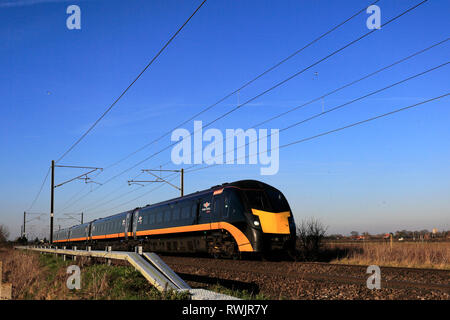 180 classe Zephyr, Grand Central Trains, East Coast Main Line Railway, Newark on Trent, Nottinghamshire, Angleterre, Royaume-Uni Banque D'Images