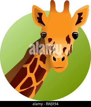 Illustration vecteur de girafe. L'icône de l'animal. Illustration de Vecteur