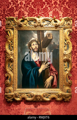 Le Christ portant la croix, (El Greco Domenikos Theotokopoulos, le Metropolitan Museum of Art, Manhattan, New York USA Banque D'Images