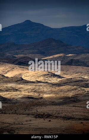 Paysage de la Namibi Moody's valley of 1000 hills, Naukluft National Park, la Namibie. Banque D'Images