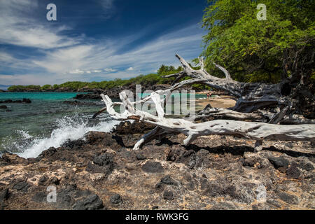 Wailea Beach, également connu sous le nom de Beach 69, Hapuna Beach State Park, South Kohala Coast ; Island of Hawaii, Hawaii, United States of America Banque D'Images