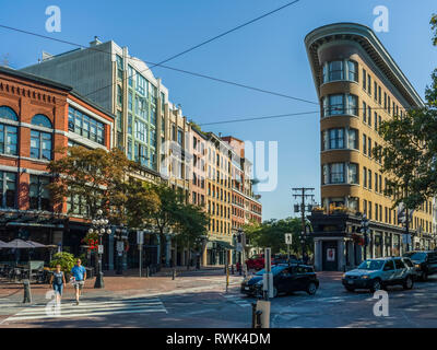 Gastown, un lieu historique national au centre-ville de Vancouver ; Vancouver, Colombie-Britannique, Canada Banque D'Images