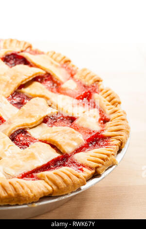 Tarte rhubarbe fraise Banque D'Images