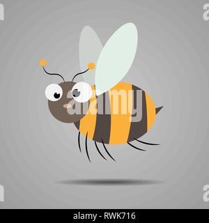 Illustration d'un Friendly Cute cartoon Vol d'abeilles 10 spe Illustration de Vecteur