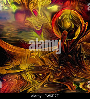 Sculpture main détient sphère de verre Banque D'Images