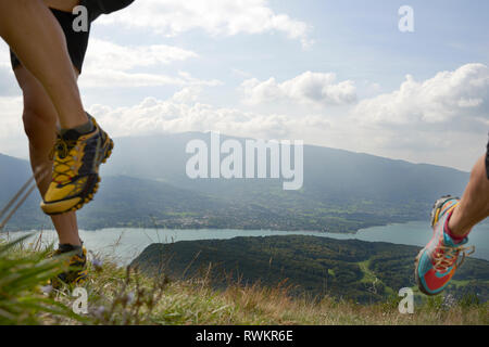 Les coureurs à Annecy, Rhône-Alpes, France Banque D'Images