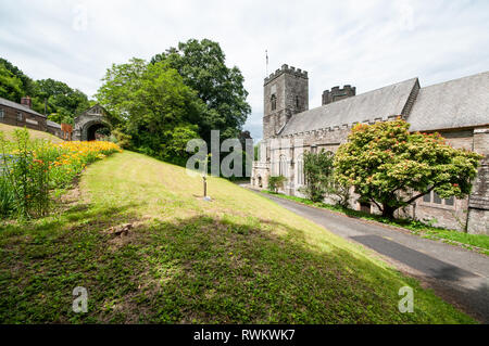 Église St allemands, Cornwall, Angleterre du Sud-Est Banque D'Images