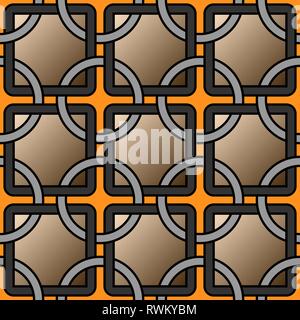 Vector background géométrique avec joints toriques et carreaux grille carrée motif transparent Illustration de Vecteur