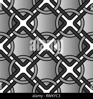 Vector background géométrique avec joints toriques et carreaux grille carrée motif transparent Illustration de Vecteur