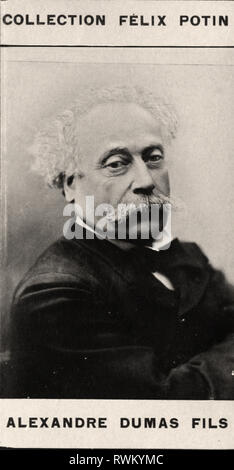 Portrait photographique de Dumas, Alexandre (fils) - à partir de la première COLLECTION FÉLIX POTIN, 19e siècle Banque D'Images