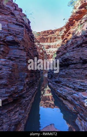 La main courante intérieure, Weano Gorge, le parc national de Karijini Banque D'Images