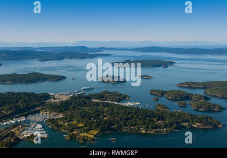 Par antenne, Swartz Bay Marina, North Saanich, Colombie-Britannique, Canada Banque D'Images