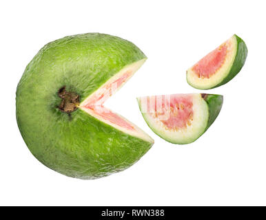 Les fruits de goyave isolé sur fond blanc. Clipping path Banque D'Images