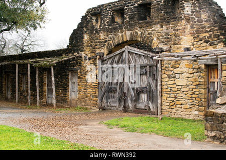 Mission San Jose à San Antonio, Texas. Banque D'Images