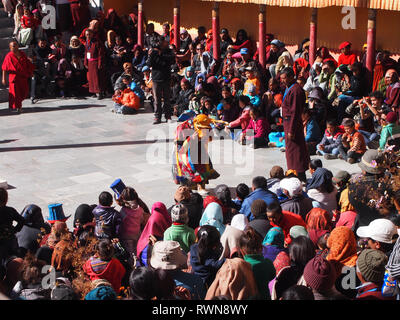Gustor festival au Monastère de Thiksey, près de Leh (Ladakh) Banque D'Images