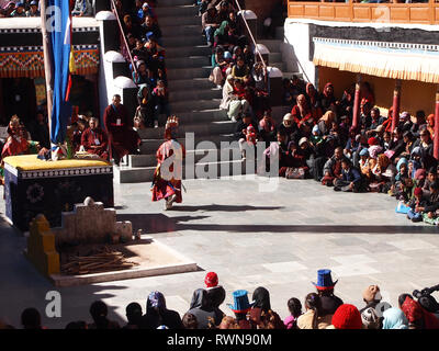 Gustor festival au Monastère de Thiksey, près de Leh (Ladakh) Banque D'Images