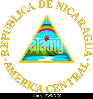 Les armoiries de la République du Nicaragua. Banque D'Images