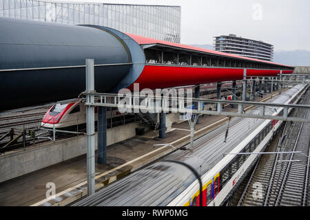 La gare de Genève-Sécheron, Genève, Suisse Banque D'Images