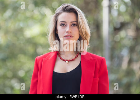 Rom E, Italie. 08Th Mar, 2019. Caterina Biasiol pendant le photocall de la fiction produite par Mediaset 'Il Silenzio dell'acqua" Crédit : Matteo Nardone/Pacific Press/Alamy Live News Banque D'Images