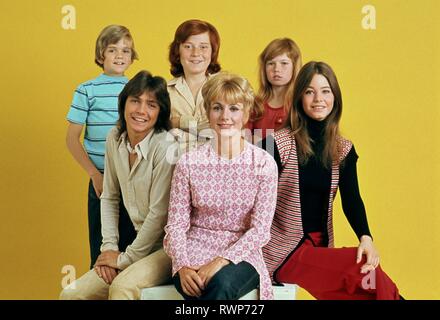 BRIAN FORSTER, David Cassidy, DANNY BONADUCE, SHIRLEY JONES, SUZANNE CROUGH,SUSAN DEY, LA FAMILLE PARTRIDGE, 1970 Banque D'Images