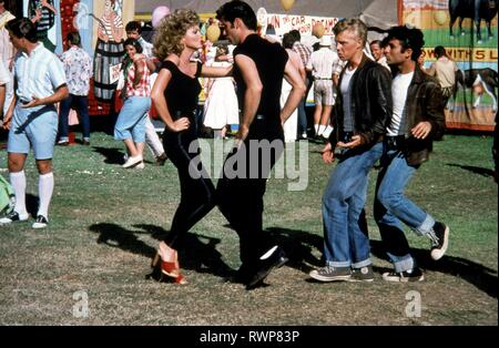 NEWTON-JOHN TRAVOLTA,, GRAISSE, 1978 Banque D'Images