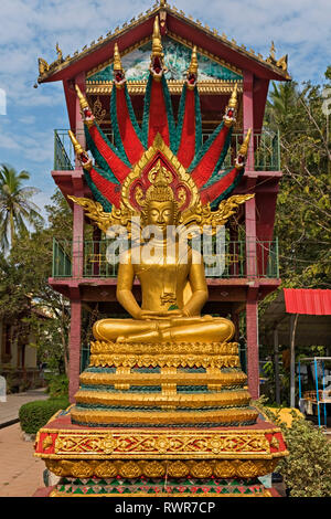 Statue de Bouddha Wat Chanthaboury Vientiane Laos Banque D'Images
