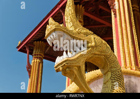Phaya naga dragon Wat Haw Pha Kaeo Vientiane Laos Banque D'Images