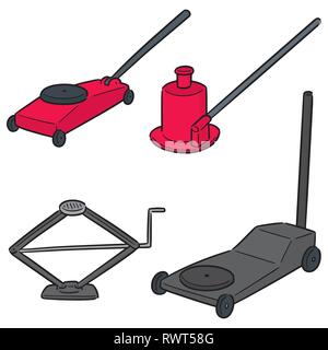 Vector set de cric de voiture Illustration de Vecteur