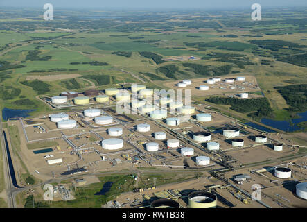 Terminal du pipeline d'Enbridge à Hardisty (Alberta) Banque D'Images