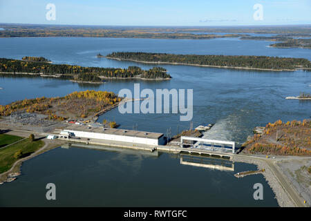 Par antenne, de Jenpeg, Jenpeg, Manitoba Banque D'Images