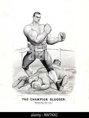 Le bambin de champion--'frapper 'em out' ca. 1883 Banque D'Images