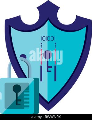 Fixer à l'écran l'icône de cadenas vector illustration design isolés Illustration de Vecteur