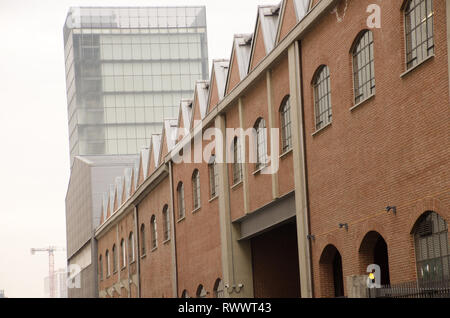 Quartier Bicocca à Milan, à l'ancienne usine, loft et l'université. Milan, 6 mars 2019 Banque D'Images