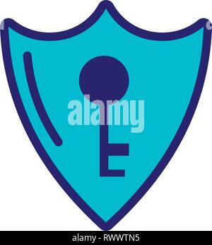 Fixer l'icône bouclier isolé vector illustration design Illustration de Vecteur