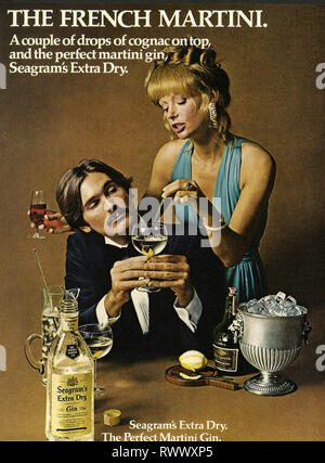 1970 USA Seagram's Magazine Advert Banque D'Images