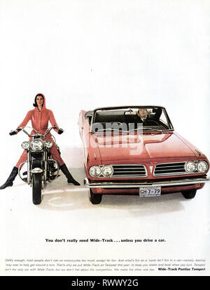 1960 Pontiac annonce Magazine USA Banque D'Images