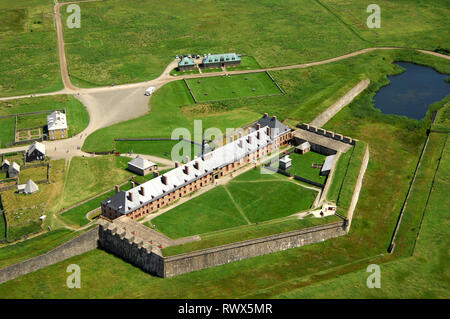 La forteresse de Louisbourg par antenne, NHS, Louisbourg, Nouvelle-Écosse Banque D'Images