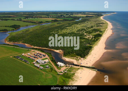 Singing Sands Beach,antenne, de Basin Head, Î. Banque D'Images