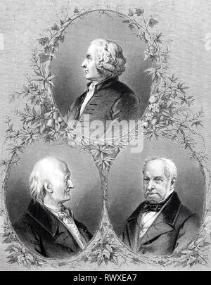 Otto Armand Linne, né 1869, est mort en 1937 à Hambourg, ein Deutscher Garten- und Landschaftsarchitekt, Antoine-Laurent de Jussieu, né en 1748, est mort, 1836 franzÃ¶sischer Botaniker, Robert Brown, né en 1773, est mort, 1858 schottischer Arzt und ein bedeutender Botaniker / otto armand linne, né 1869, est mort en 1937 à Hambourg, un jardin et paysagiste, Antoine-laurent de Jussieu, né en 1748, décédé en 1836, botaniste français, Robert Brown, né en 1773, décédé en 1858, médecin écossais et un botaniste Banque D'Images