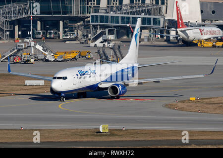 Avions à Stuttgart dans l'hiver 2018/2019 Banque D'Images