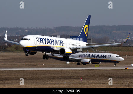Avions à Stuttgart dans l'hiver 2018/2019 Banque D'Images