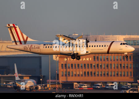 Avions à Stuttgart dans l'hiver 2018/2019 Banque D'Images