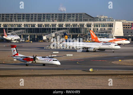Avions à Stuttgart dans l'hiver 2018/2019 Banque D'Images
