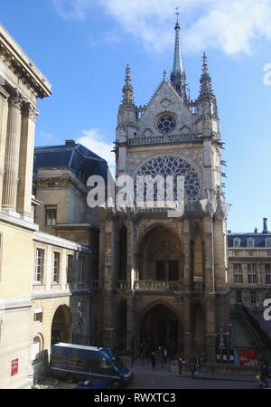 L'extérieur de la Sainte Chapelle à Paris, France Banque D'Images