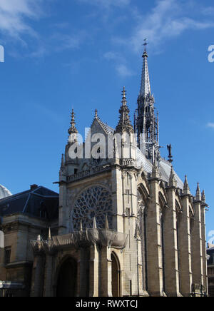 L'extérieur de la Sainte Chapelle à Paris, France Banque D'Images