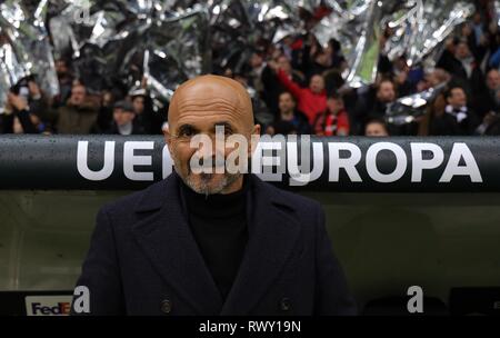 Frankfurt, Deutschland. 07Th Mar, 2019. firo : 07.03.2019, Football, Football : l'UEFA, LIGUE EUROPA, EL, Saison 2018/2019 ronde de 16, première étape, l'Eintracht Francfort - entraîneur Luciano Spalletti Inter de Milan, Inter | Conditions de crédit dans le monde entier : dpa/Alamy Live News Banque D'Images