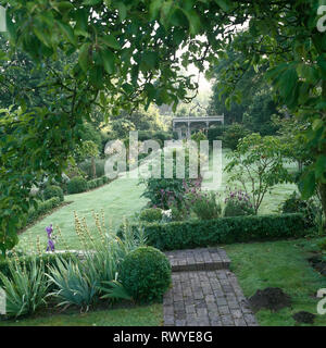 Jardin de haies Banque D'Images