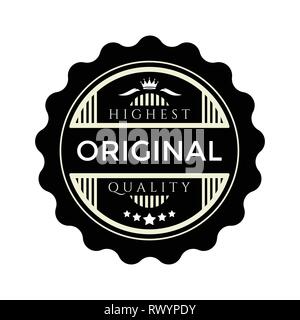 Badge vintage design. Qualité d'origine pour le produit signe premium Illustration de Vecteur