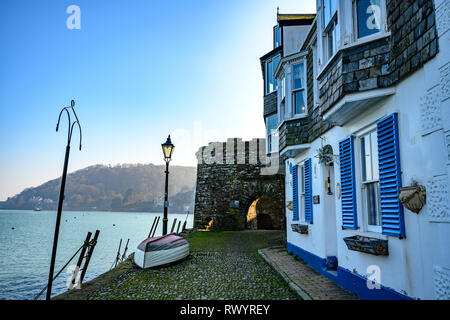 Avis de Bayard's Cove Fort à Dartmouth dans le sud du Devon Banque D'Images