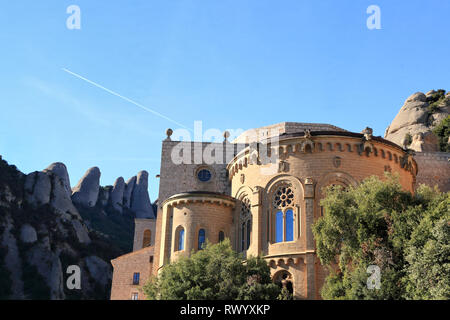 Abbaye de Montserrat, monastère Santa Maria de Montserrat, en Catalogne, Espagne Banque D'Images